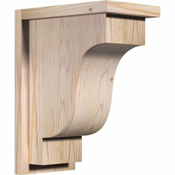 Ekena Millwork Newport Smooth Corbel w/Backplate, Douglas Fir, 7 1/2"W x 12"D x 16"H COR08X12X16NEW01SDF - main